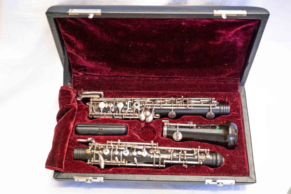 Gebrauchte Oboe Buffet Crampon Prestige Greenline, zerlegt im Etui